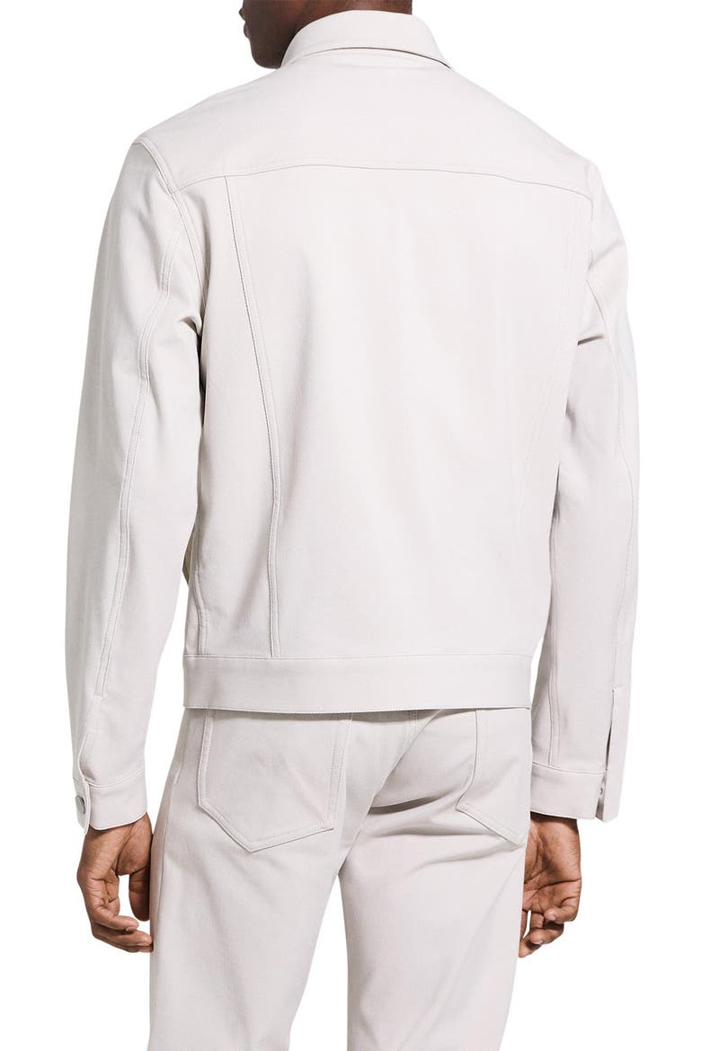 River Trucker in Neoteric Twill Jacket, Alternate, color, SILVER CLOUD - UQA