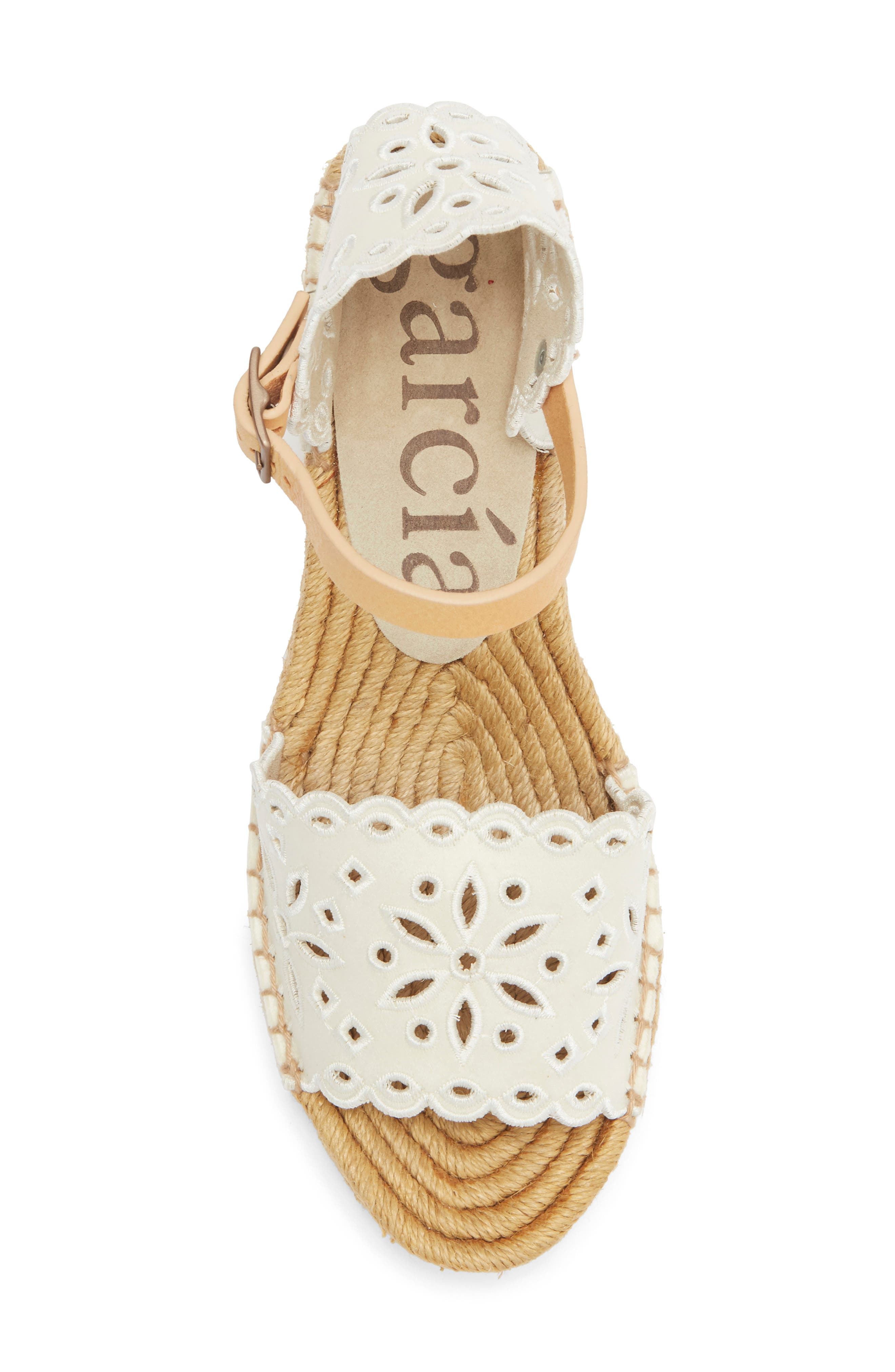 Pedro Garcia Omaira Wedge Sandal, Alternate, color, Meringue
