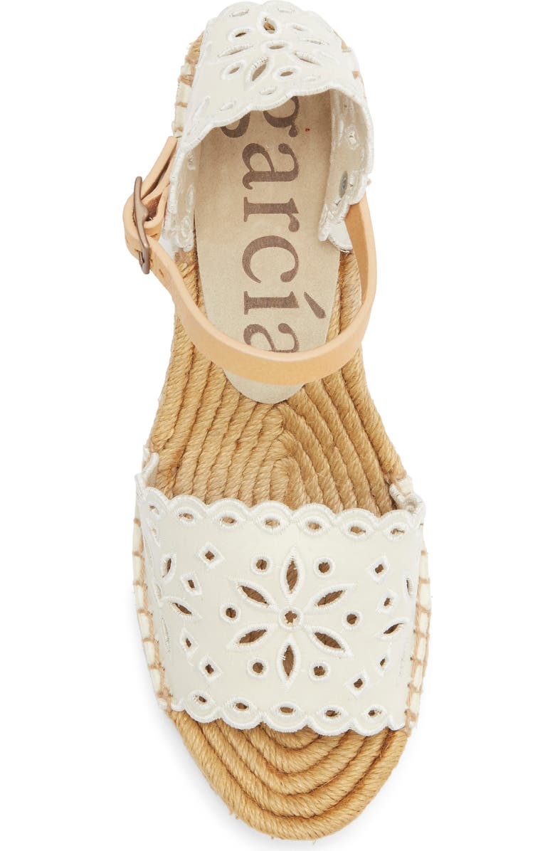 Pedro Garcia Omaira Wedge Sandal, Alternate, color, Meringue