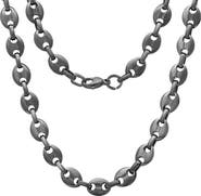 HMY JEWELRY Men's Puff Mariner Chain Necklace