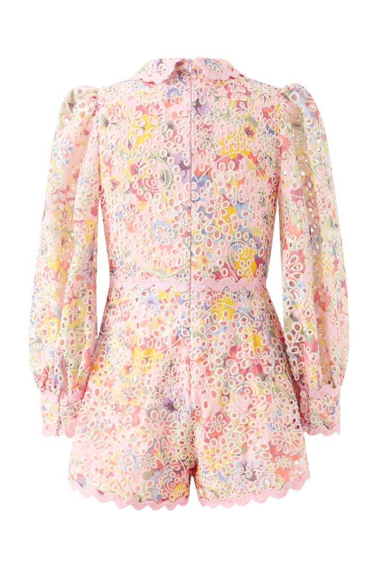 Alanna Embroidered Romper, Alternate, color, Multi