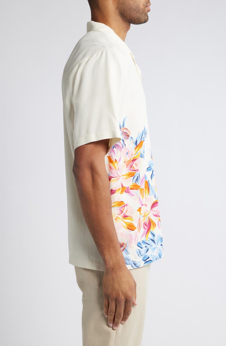 Tommy Bahama Paradise Petals Silk Camp Shirt, Alternate, color, 