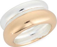 Leith Two-Tone Ridged Band Ring