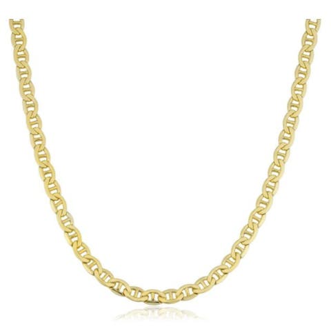 Fremada 14k Gold Filled Men's 5mm Mariner Link Chain Necklace