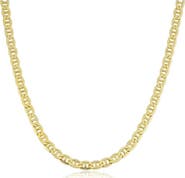 Bliss Diamond Fremada 14k Gold Filled Men's 5mm Mariner Link Chain Necklace