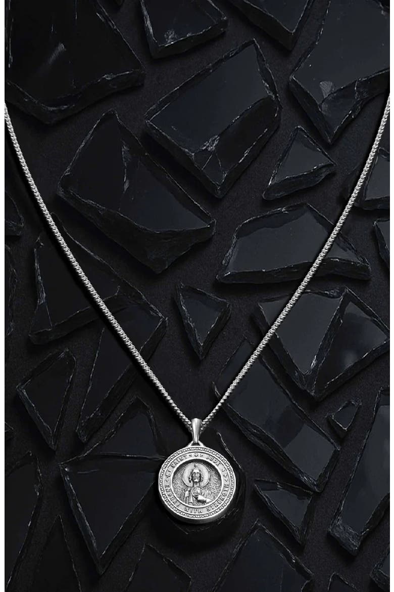 Men's St. Jude Pendant Necklace, Alternate, color, SILVER