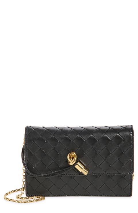 Slim Andiamo Intrecciato Lambskin Crossbody Wallet