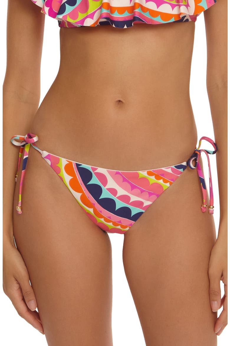 Aphrodite Tie Side Bikini Bottoms, Main, color, PINK MULTI