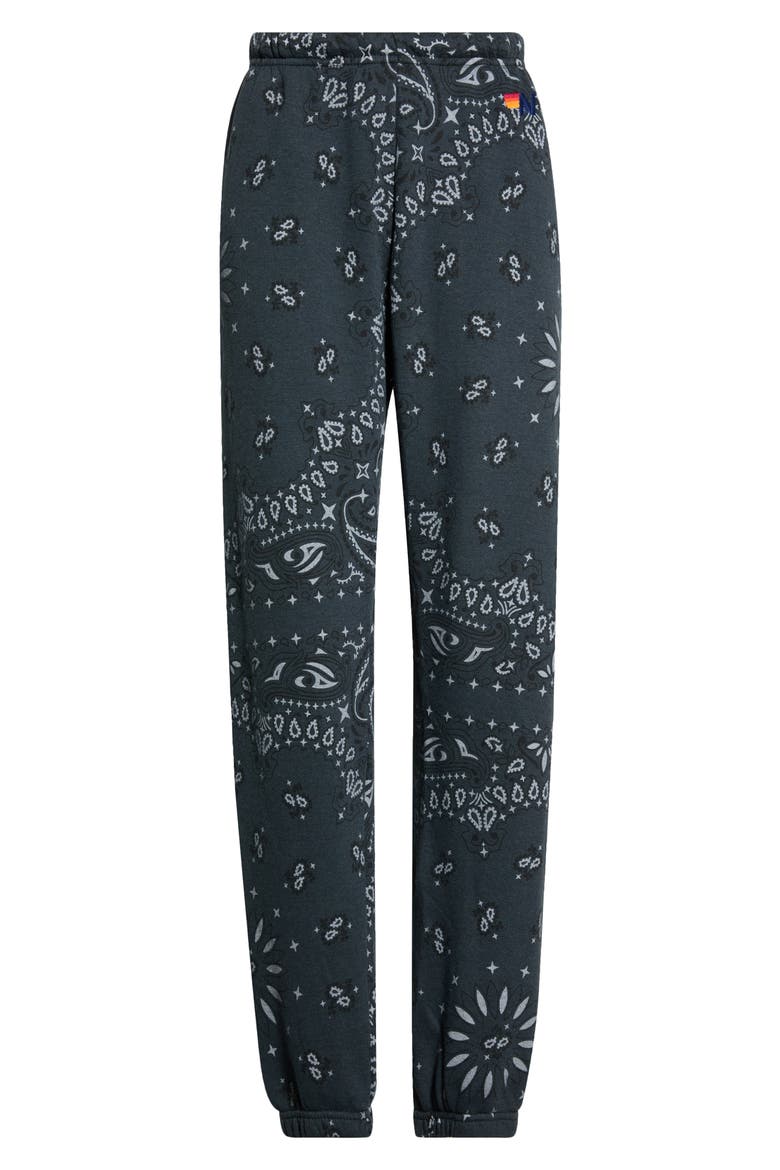 Bandana Print Sweatpants, Main, color, CHARCOAL