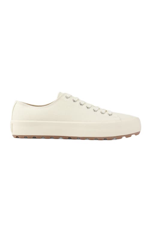 Sandro Low-top Split Leather Trainers In Off-white