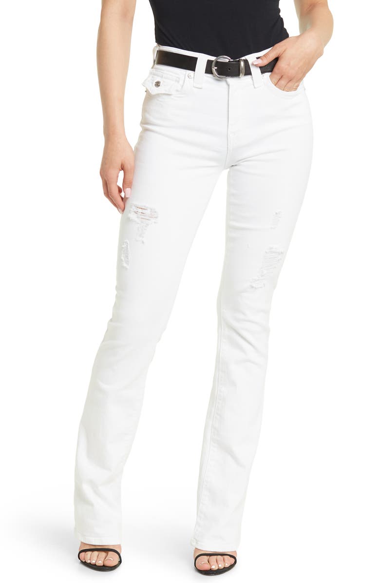 True Religion Brand Jeans Becca Destroyed Bootcut Jeans, Main, color, 