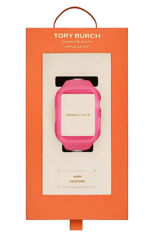 Tory Burch T Monogram Silicone Apple Watch® Watchband, 41mm In Raspberry Pink