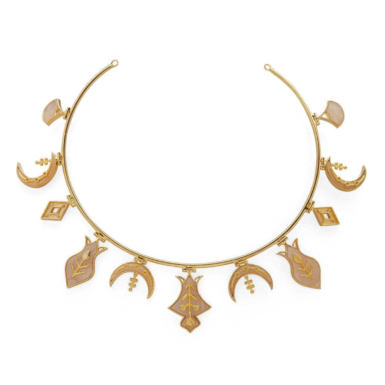 Dhwani Bansal Hamsa Necklace In Gold