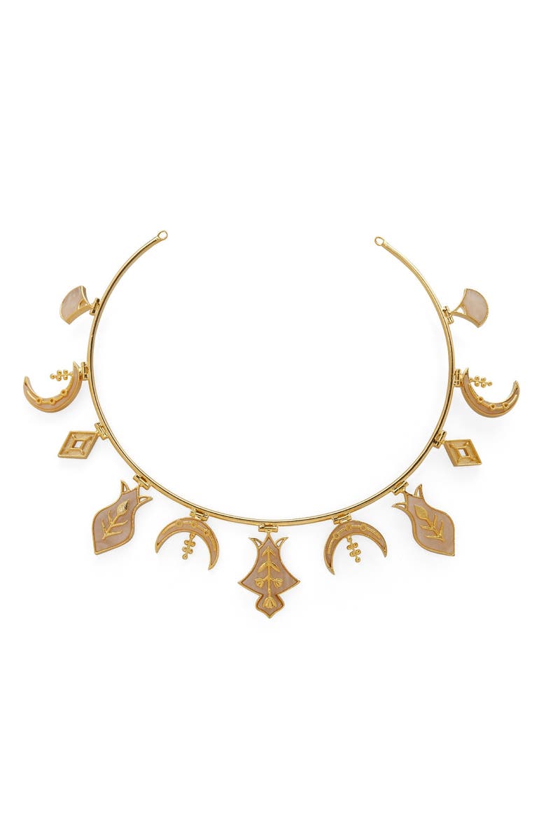 Dhwani Bansal Hamsa Necklace, Main, color, Gold Plated