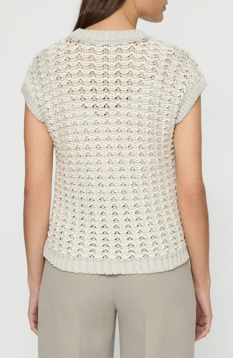 Lafayette 148 New York Open Stitch Cotton Sweater Vest, Alternate, color,