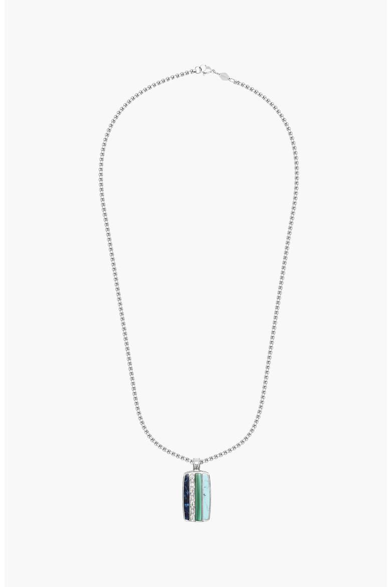 Silver Trinity Pendant Necklace, Main, color, None
