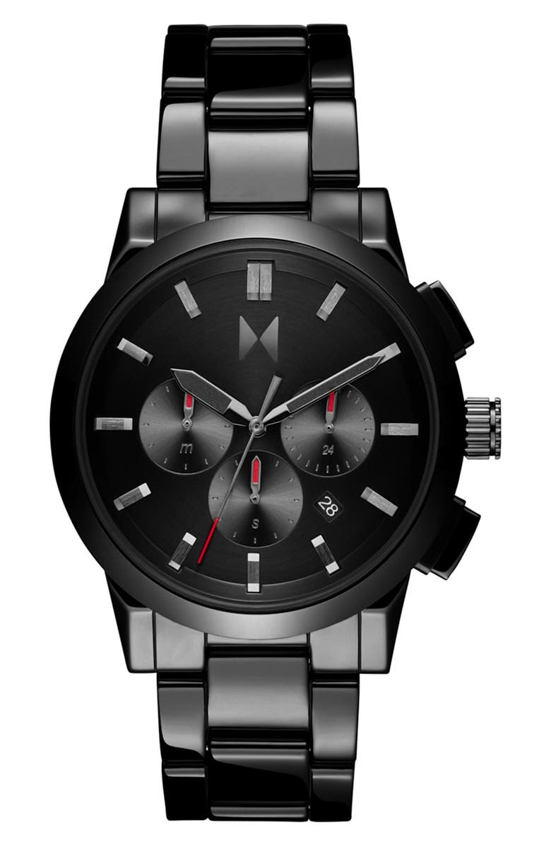 MVMT Chrono II Chronograph Ceramic Bracelet Watch, 44mm, Main, color, 