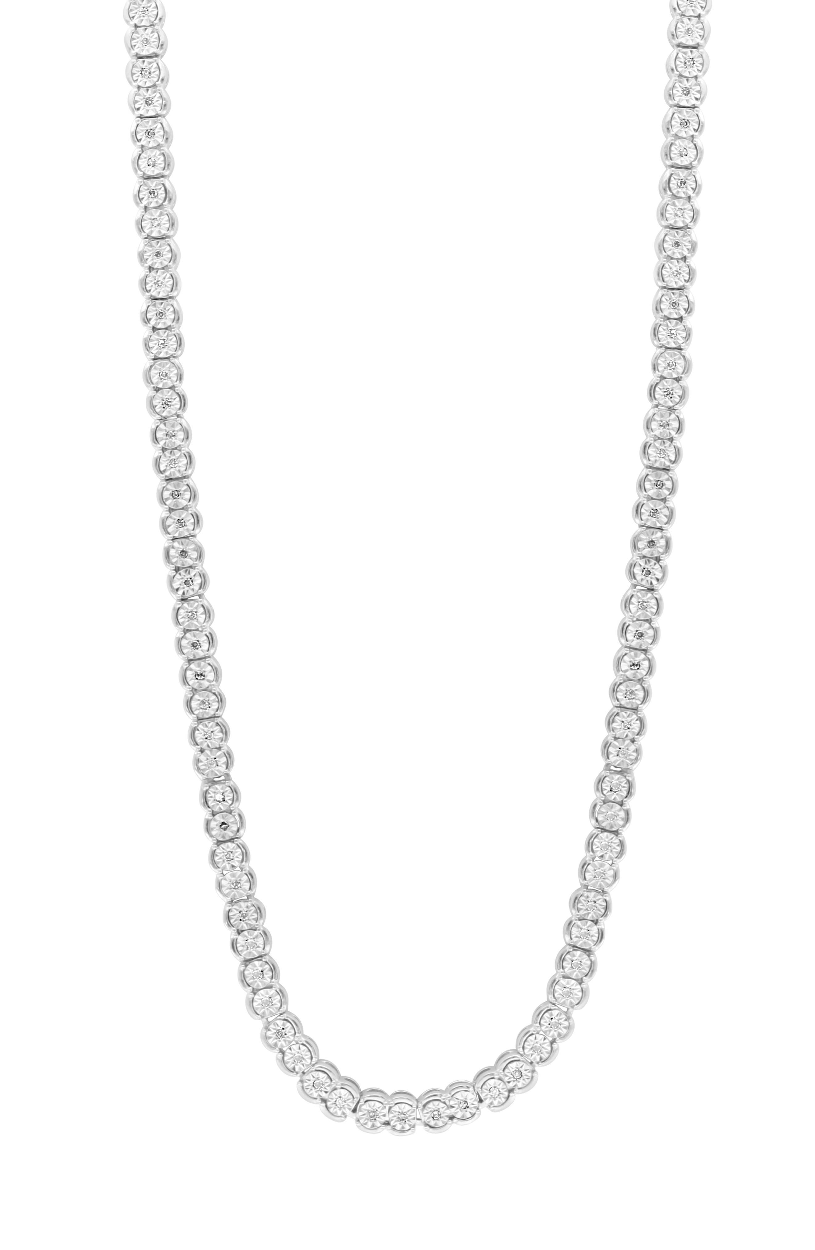EFFY Sterling Silver Diamond Tennis Necklace - 0.47 ctw.