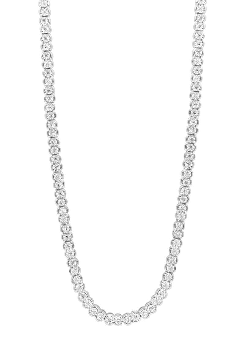 Sterling Silver Diamond Tennis Necklace - 0.47 ctw., Main, color, SILVER