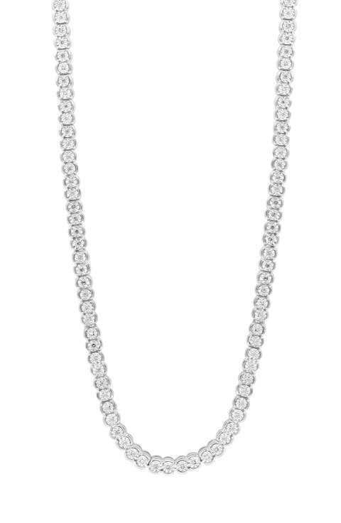 Sterling Silver Diamond Tennis Necklace - 0.47 ctw.