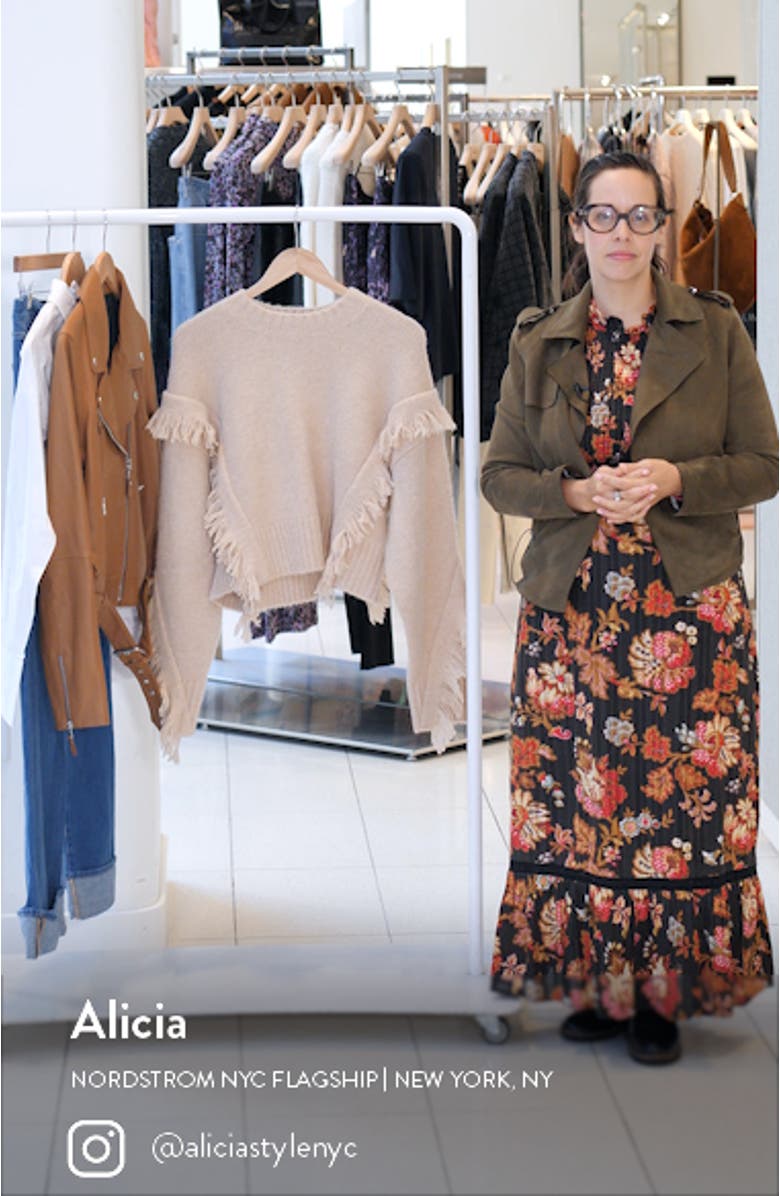 Fringe Trim Alpaca Blend Sweater, sales video thumbnail