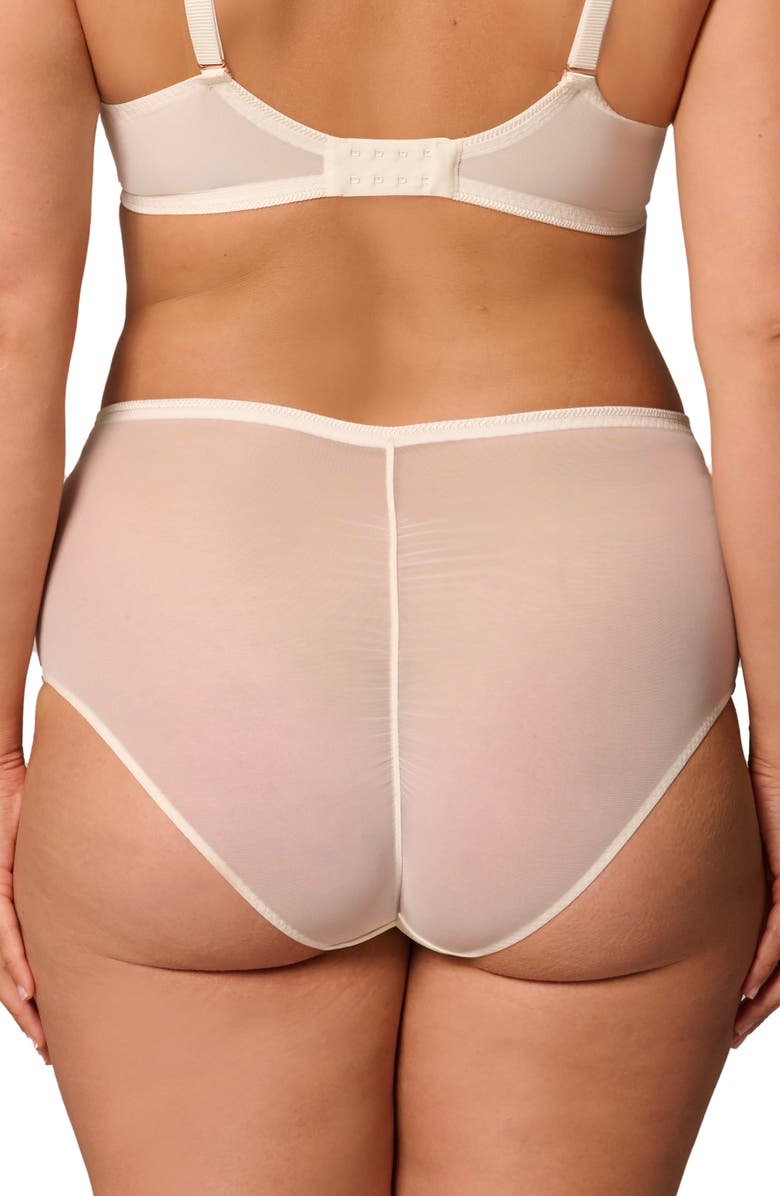 Simone Perele Radieuse High Waist Briefs, Alternate, color, Ivory