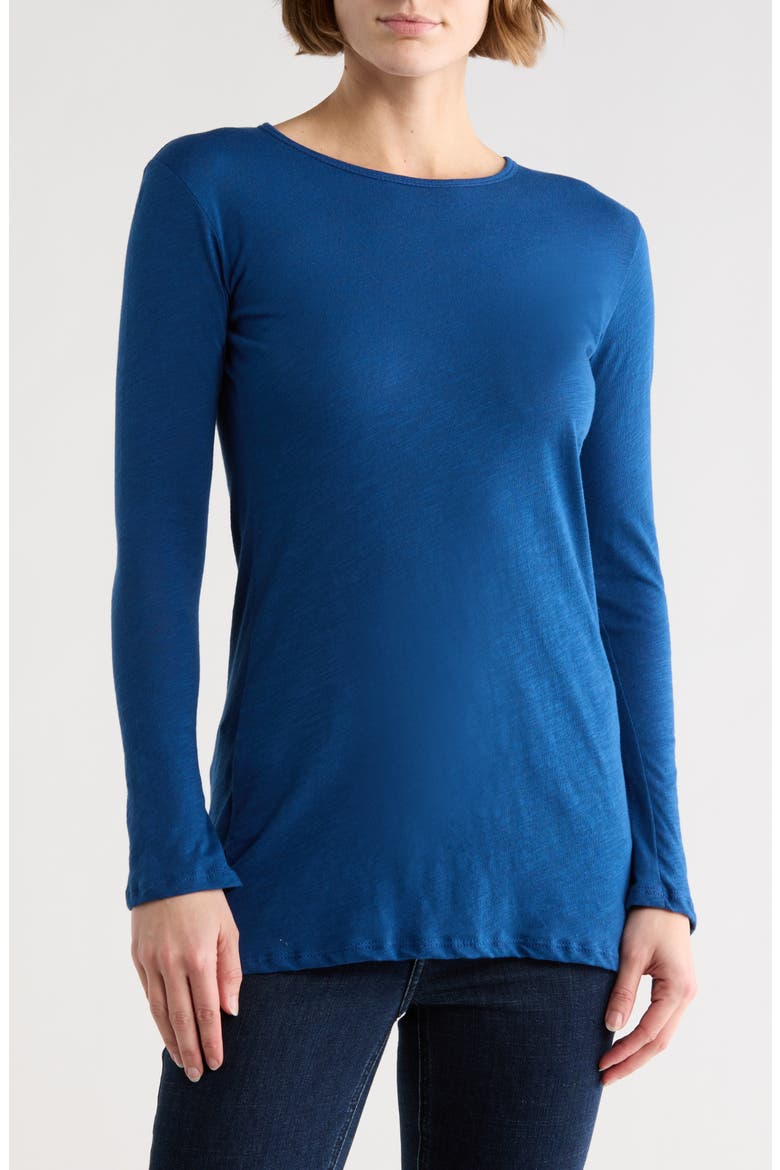 Long Sleeve T-Shirt, Main, color, LYONS BLUE SLUB