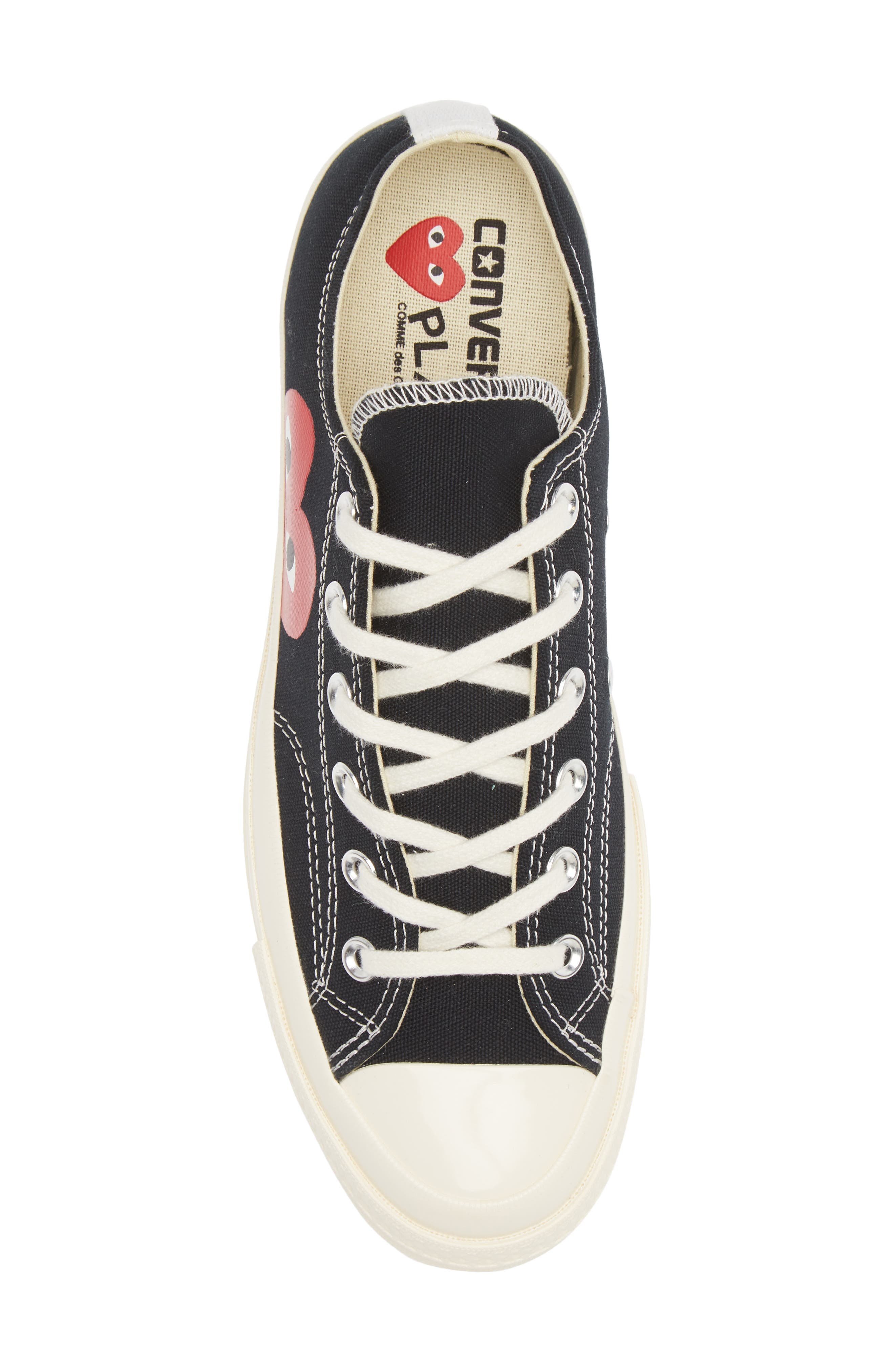 Comme des Garçons PLAY x Converse Chuck Taylor<sup>®</sup> Hidden Heart Low Top Sneaker, Alternate, color, 