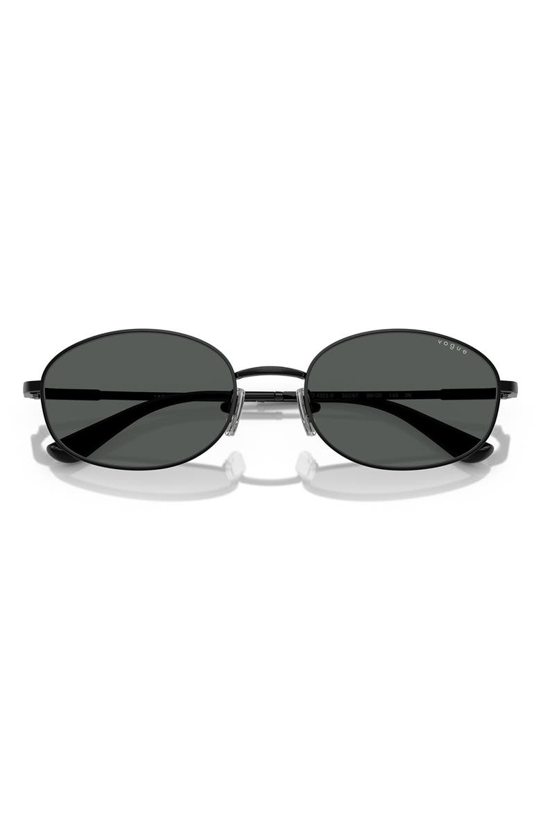 VOGUE 56mm Oval Sunglasses, Alternate, color, Black
