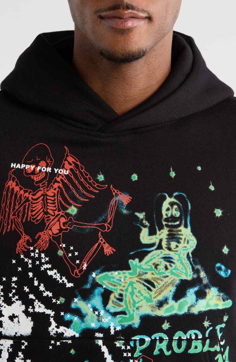 JUNGLES Winter 25 Test Print Pullover Hoodie, Alternate, color, Black
