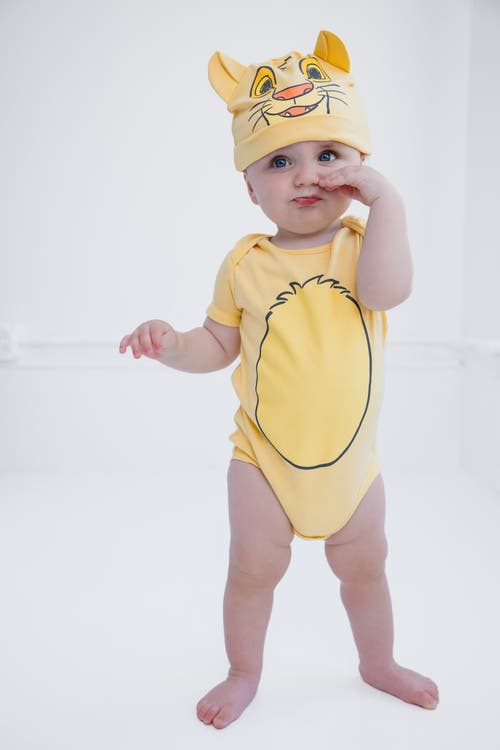 Disney Bodysuit & Hat Set In Yellow