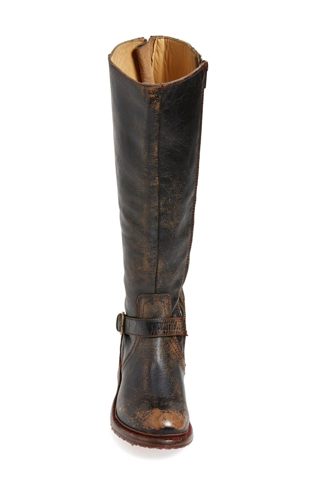 'Glaye' Tall Boot, Alternate, color, BLACK LEATHER