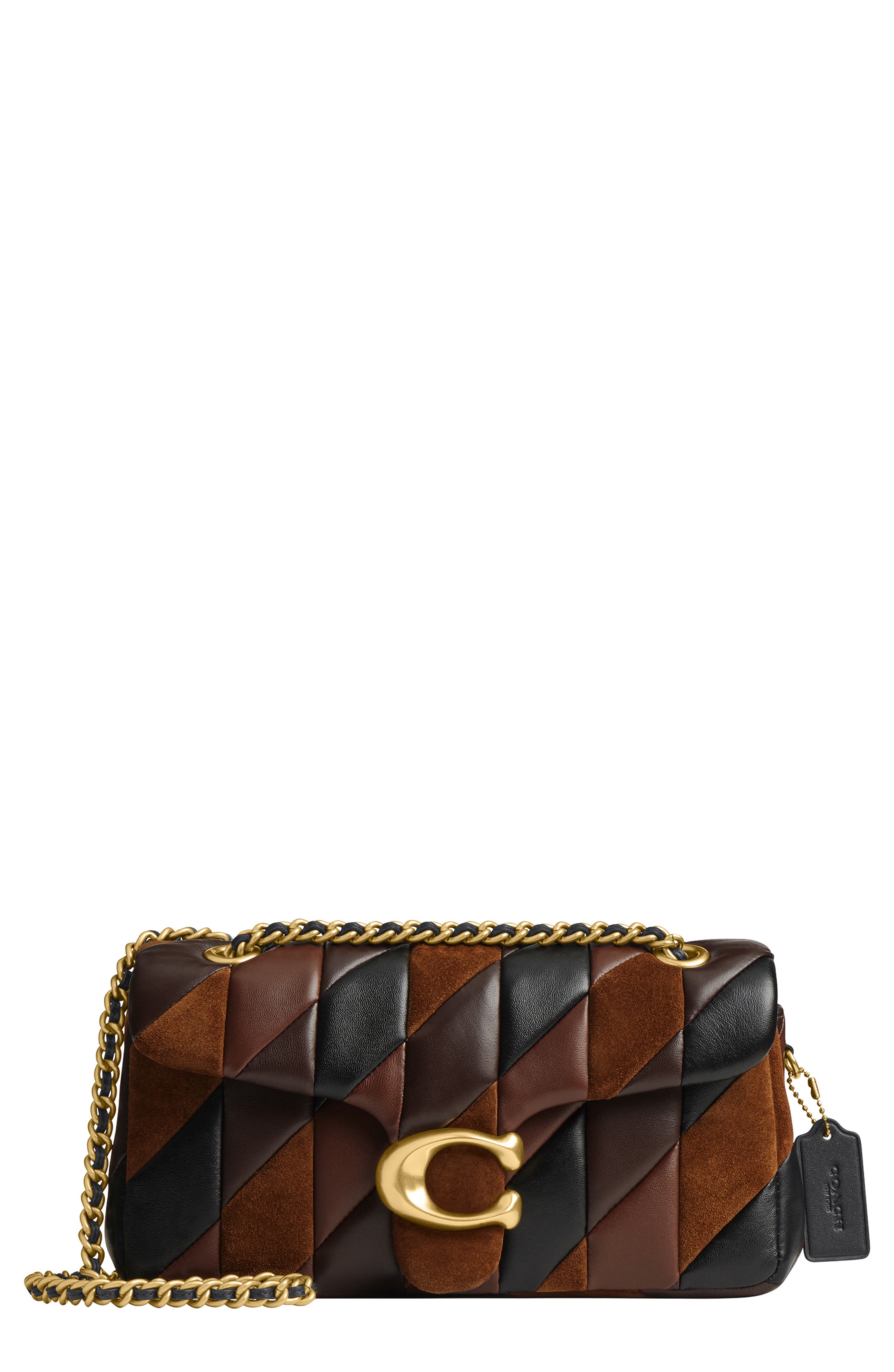 COACH Tabby 26 Quilted Patchwork Leather Shoulder Bag, Main, color, Maple Shadow Brown