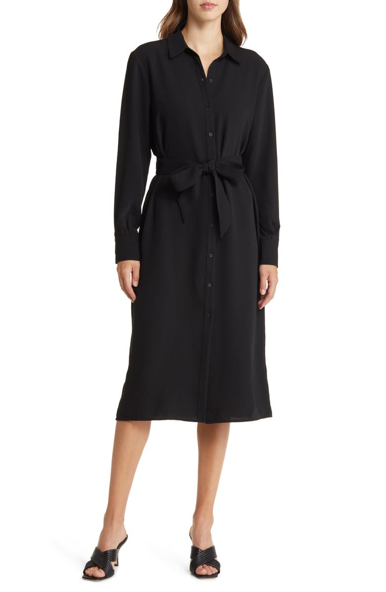 Nordstrom Long Sleeve Belted Shirtdress, Alternate, color,