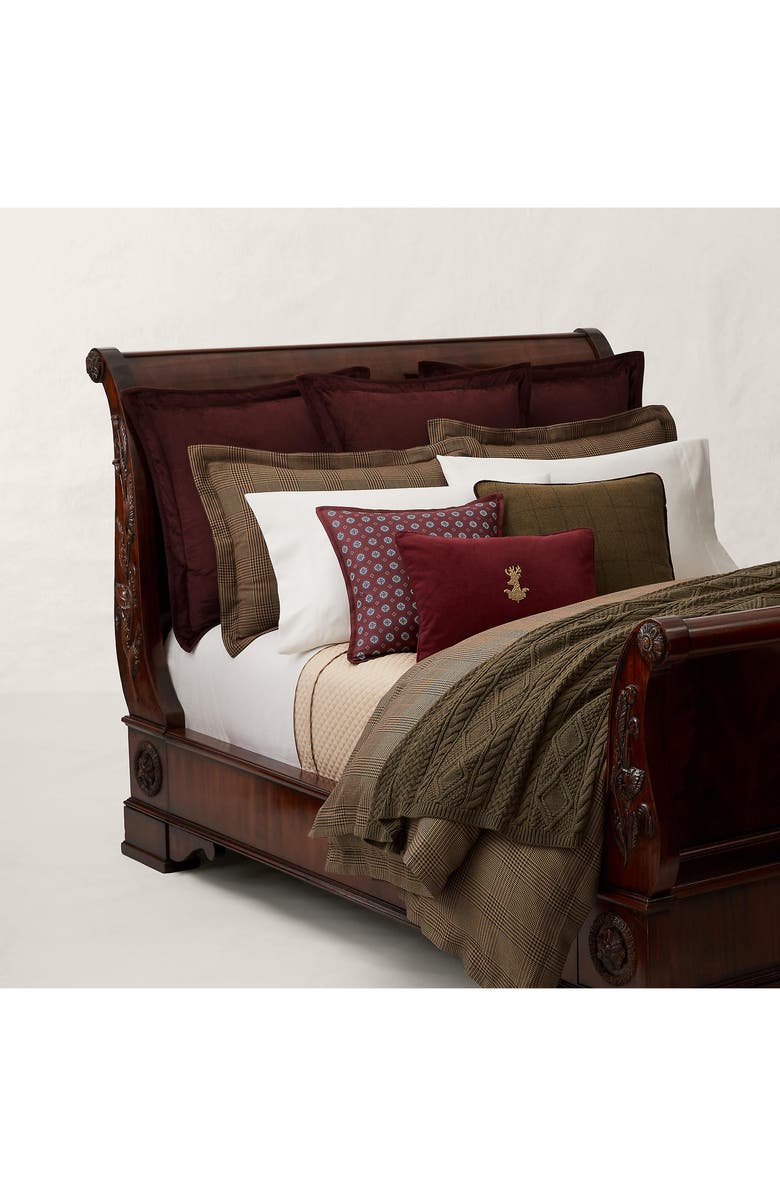 Ralph Lauren Bedford Cable Stitch Cotton Throw Blanket, Alternate, color,