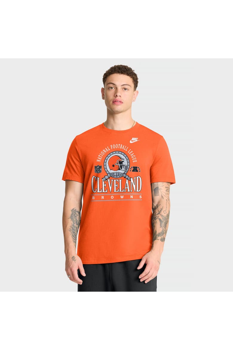 Men's Nike Orange Cleveland Browns Rewind Team Spirit Essential Cotton T-Shirt, Main, color, Orange