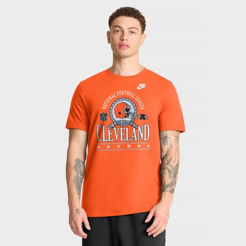 Men's Nike Orange Cleveland Browns Rewind Team Spirit Essential Cotton T-Shirt
