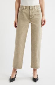 FRAME The Hang Mid Rise Ankle Straight Leg Jeans
