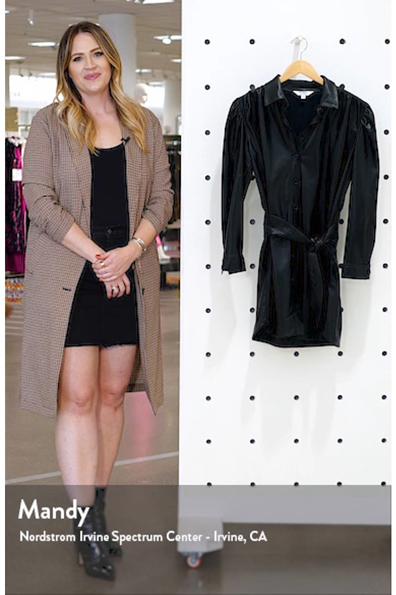 BB Dakota Faux Leather Long Sleeve Shirtdress video