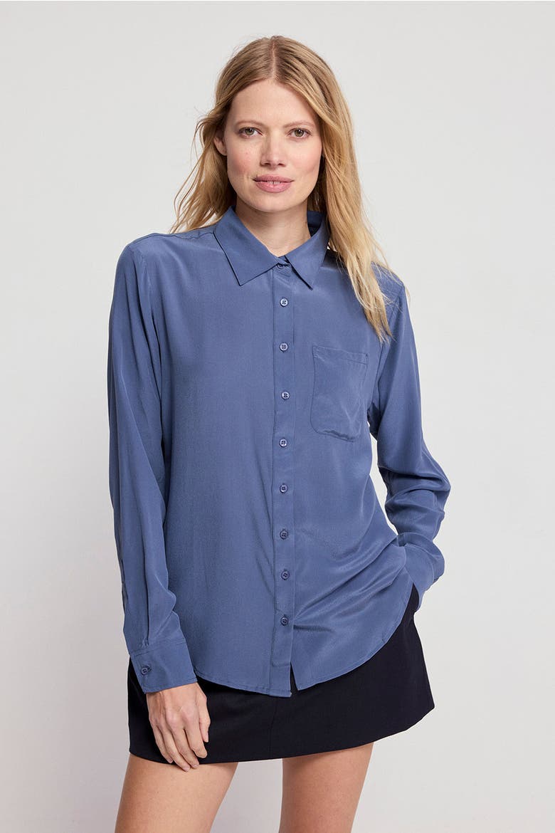 The Silk Shirt, Alternate, color, Slate Blue