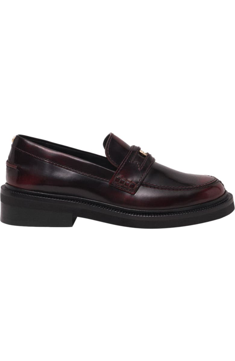 maje Leather loafers, Main, color, Burgundy