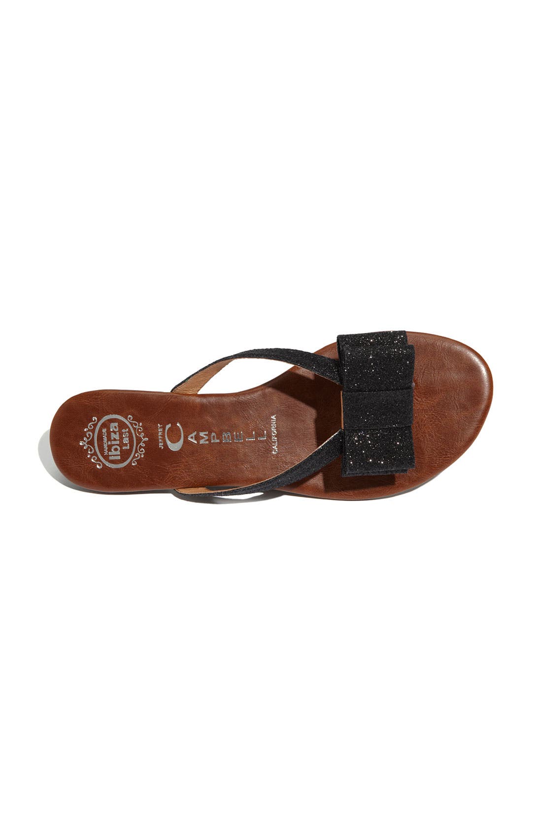 'Esmerald' Glitter Sandal, Alternate, color, BLACK GLITTER