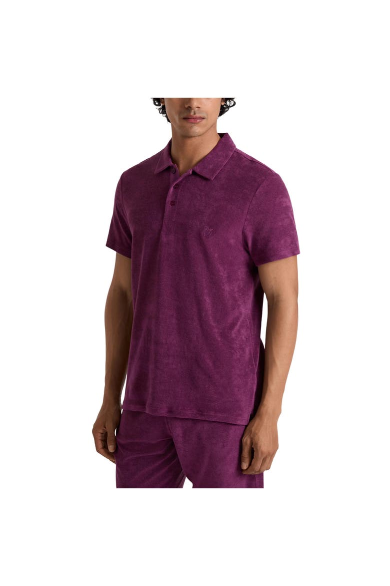 Men Terry Polo Shirt Solid, Alternate, color, Kerala