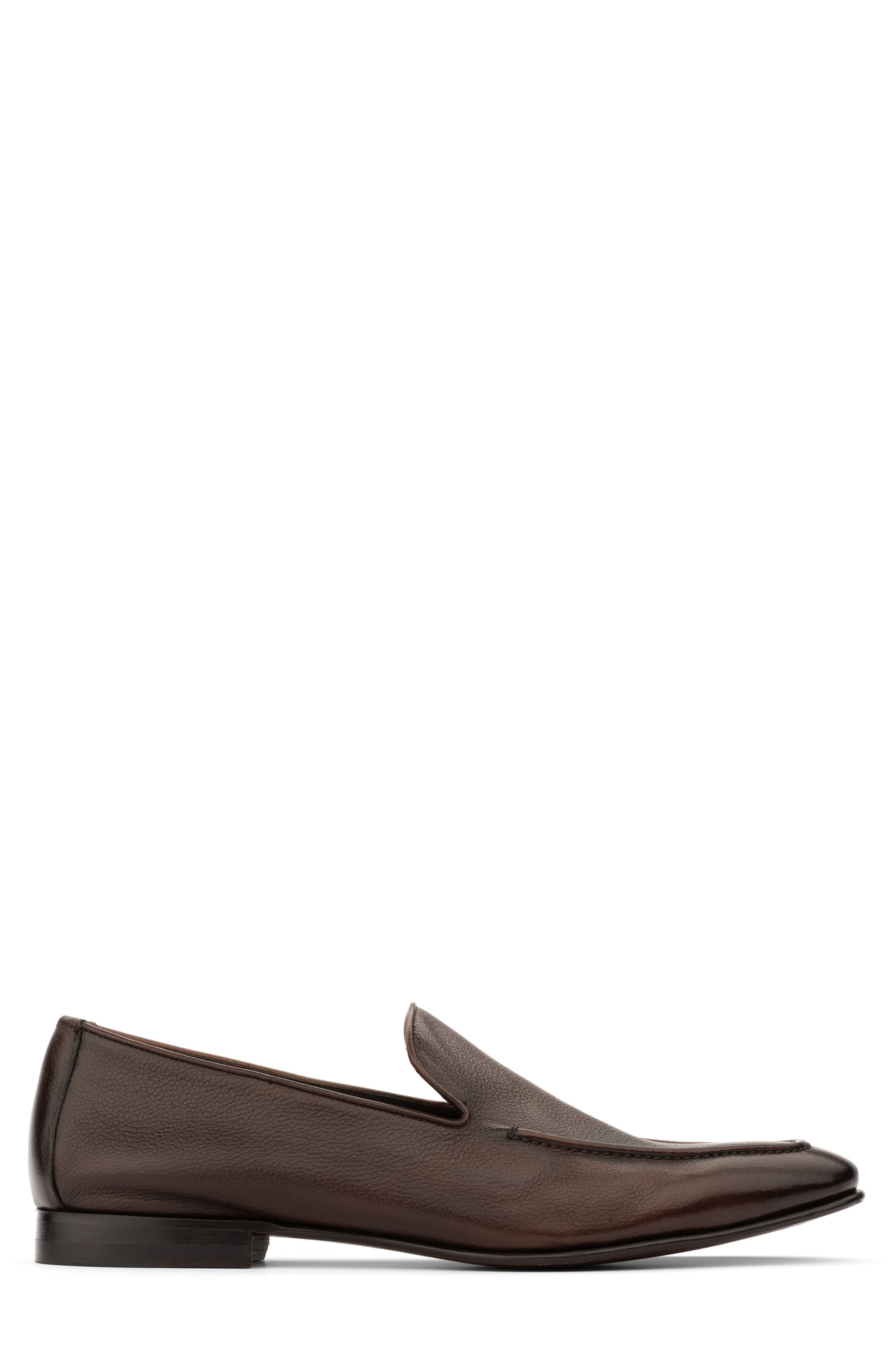 TO BOOT NEW YORK Thorpe Leather Loafer, Alternate, color, Dark Brown