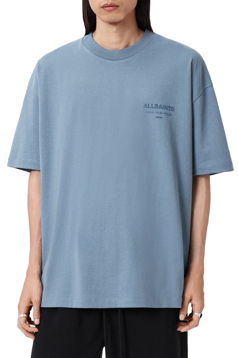 Xander Crewneck T-Shirt, Main, color, COASTLINE BLUE