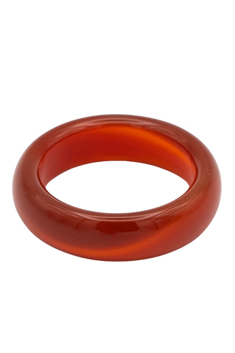 Persimmon Dark orange jade stone ring, Alternate, color, Red