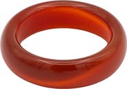 seree Persimmon Dark Orange Agate Ring