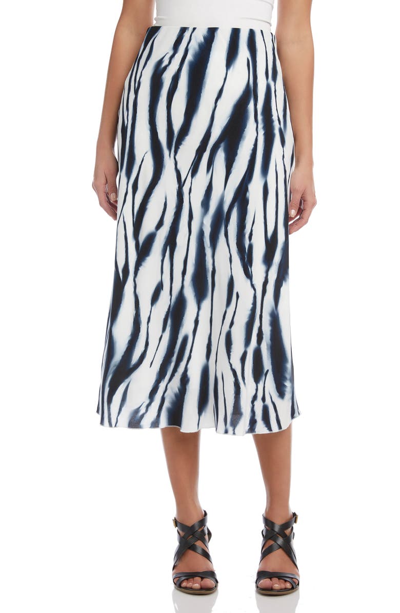 Karen Kane Bias Cut Animal Print Midi Skirt, Main, color,