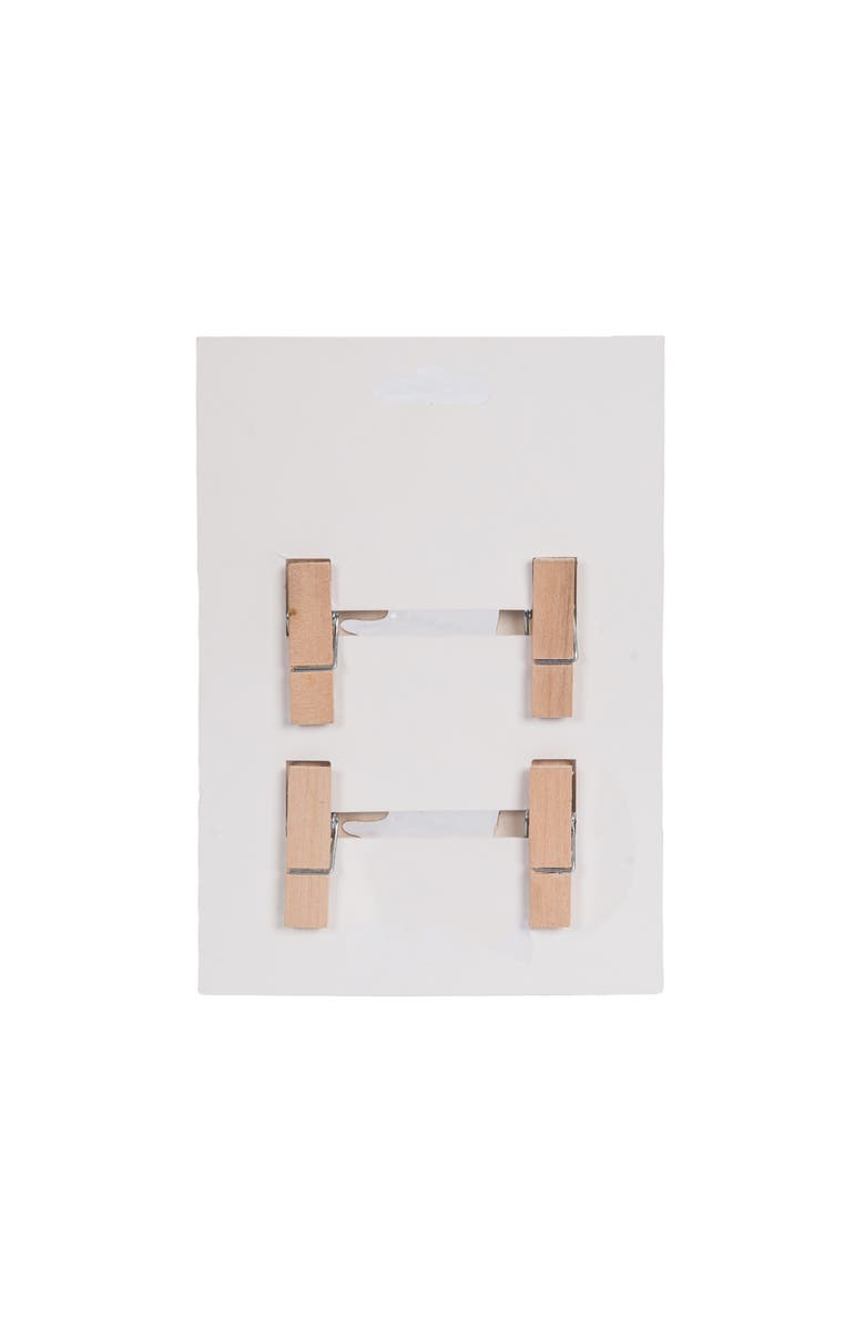 Transpac Wood Cherry Bag Clips Set of 4 Multicolored for Spring Kitchen Storage and Decor, Alternate, color, Red