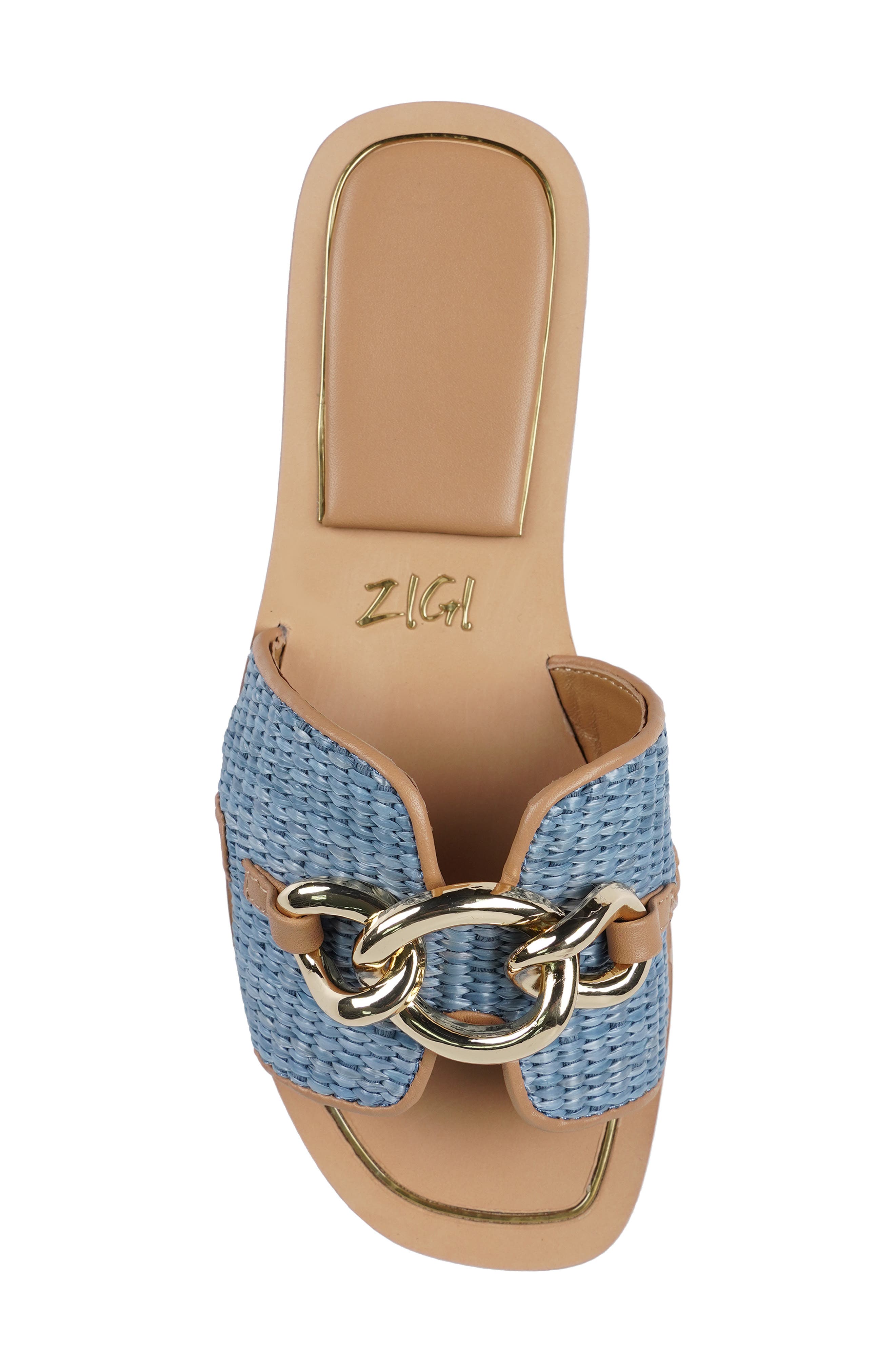 Nelissa Slide Sandal, Alternate, color, BLUE FABRI